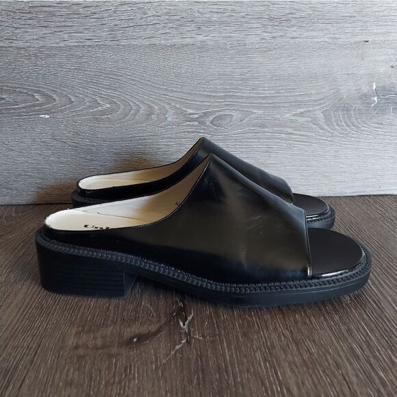 Unlisted Vintage 90s Black Chunky Heel Slip On Sandal 7.5 - Picture 1 of 9